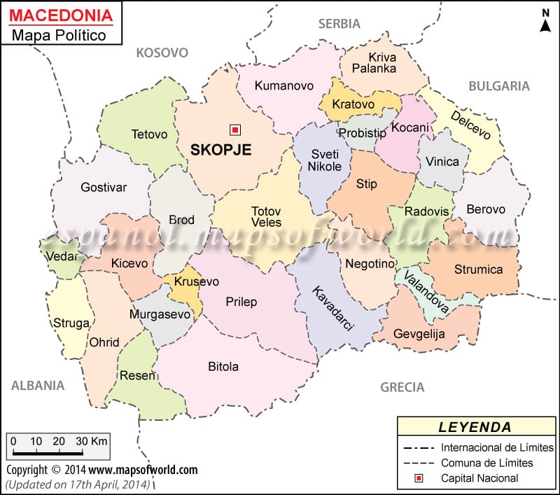 Macedonia Mapa