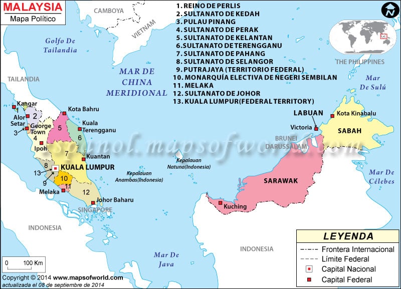 Malasia Mapa