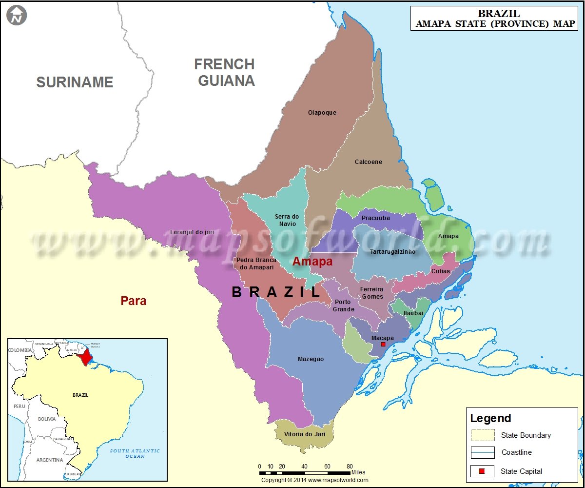 Mapa Amapa Brasil