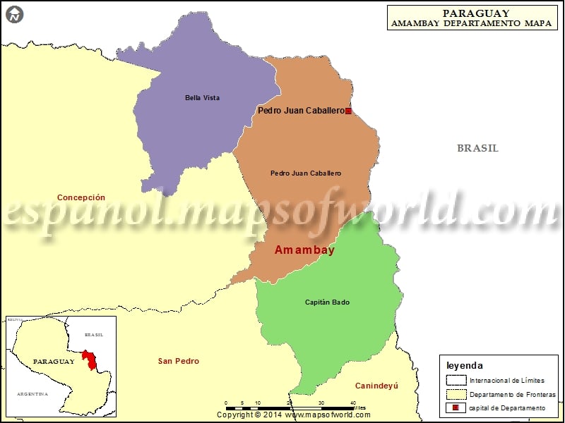 Mapa de Amambay