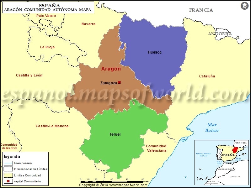 Mapa Aragon