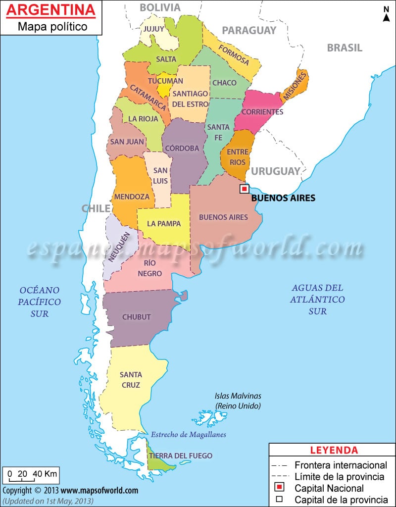 Mapa Politico de Argentina