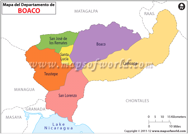 Mapa de Boaco