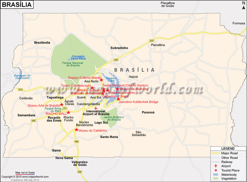 Mapa de Brasilia
