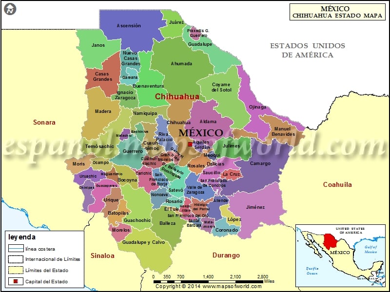 Mapa de Chihuahua
