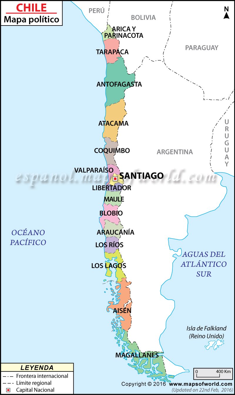 Mapa Politico de Chile
