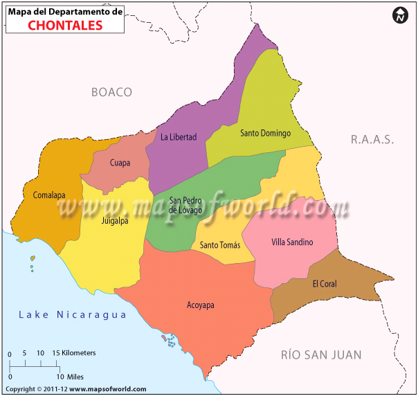Mapa de Chontales