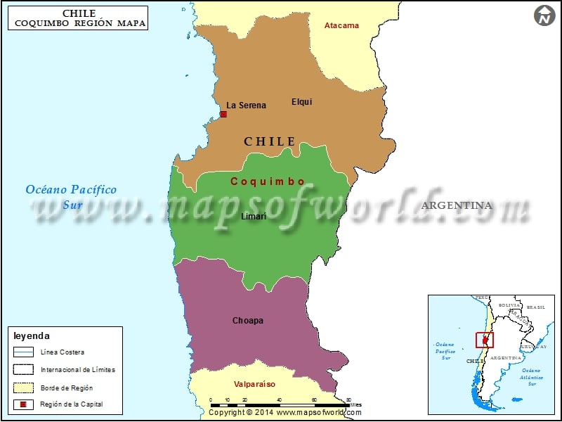 Mapa de Coquimbo Chile