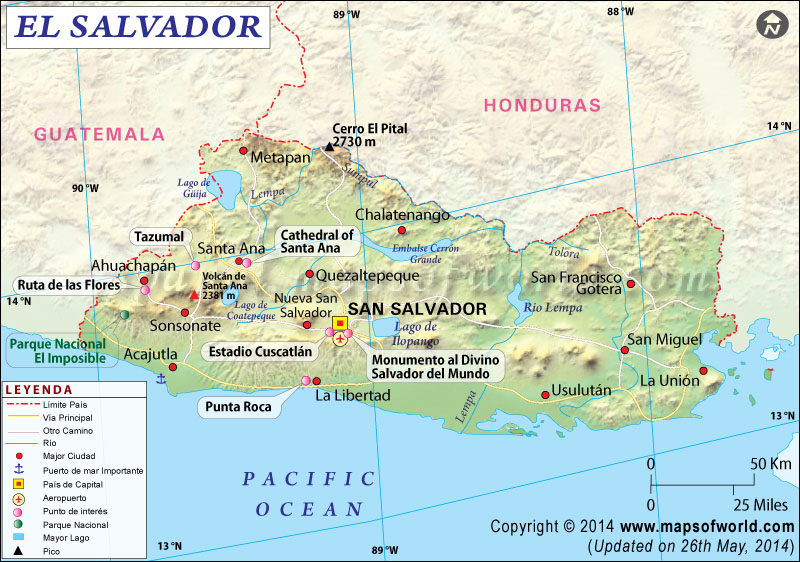 Mapa de El Salvador