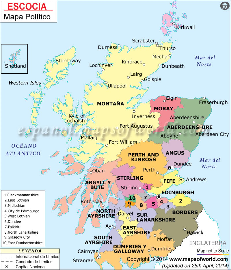 Escocia Mapa