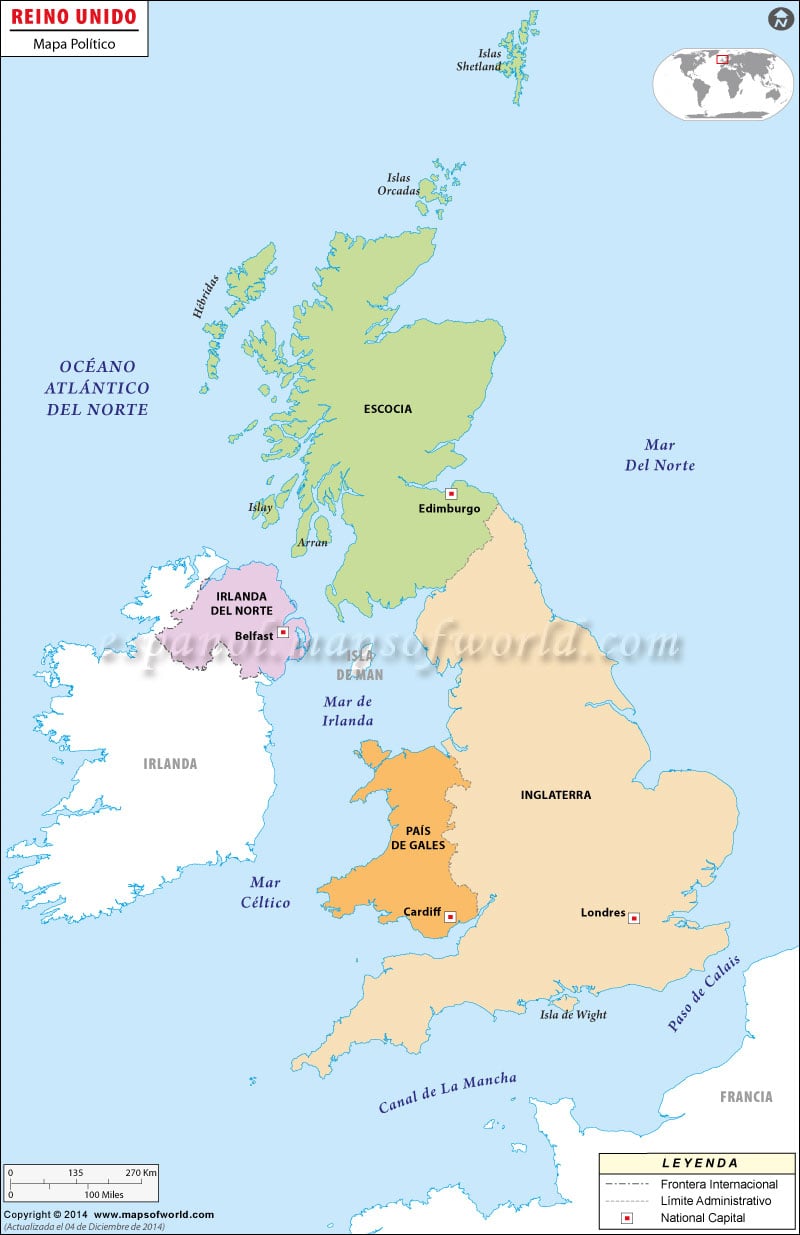 Mapa de Gran Bretaña