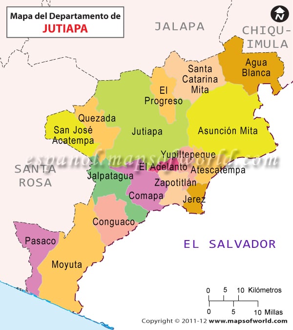 Mapa de Jutiapa
