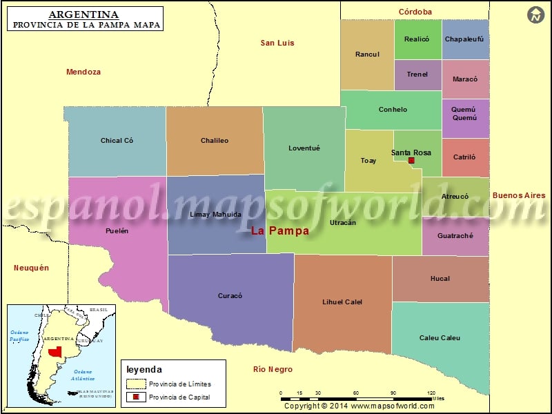 Mapa de La Pampa