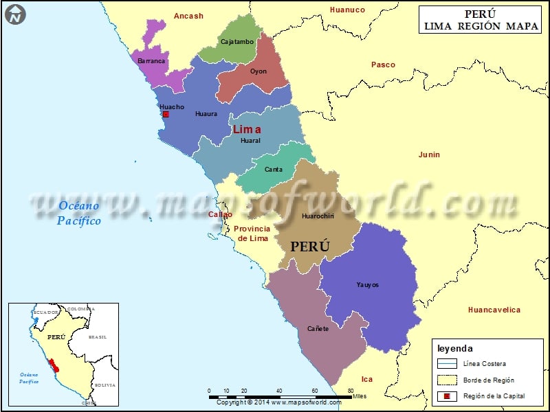 Mapa de La Region Lima