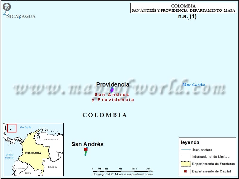 Mapa de San Andres y Providencia