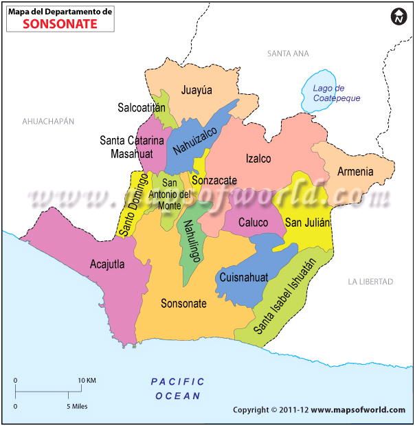 Mapa de Sonsonate