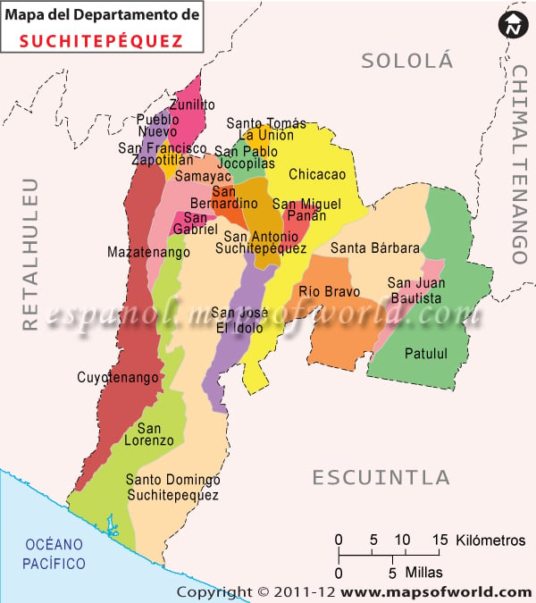 Mapa de Suchitepequez