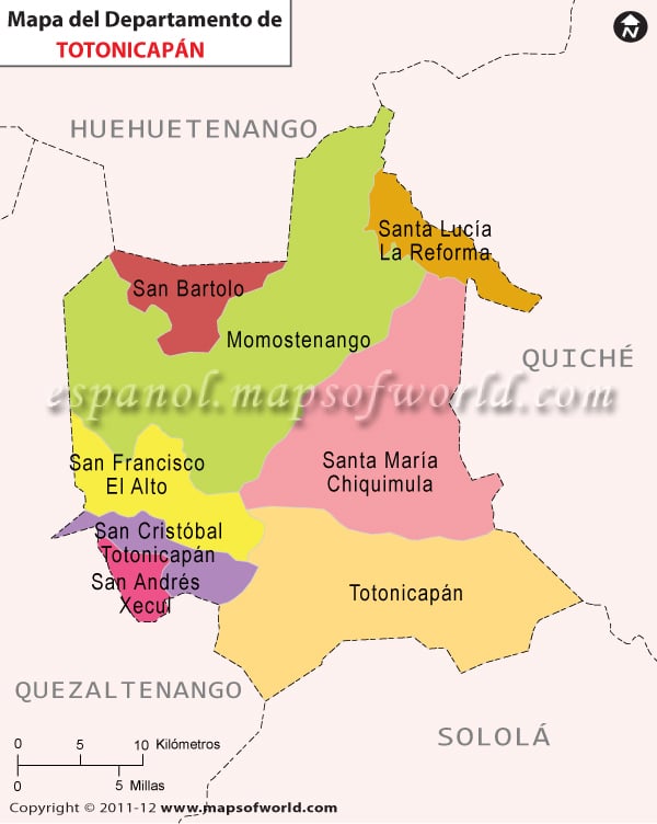 Mapa de Totonicapan