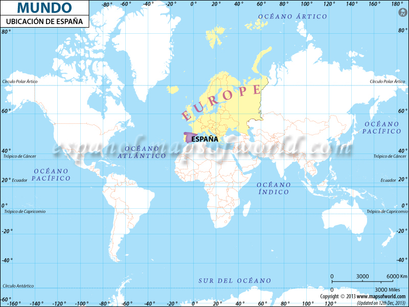 Mapa de Ubicacion de España