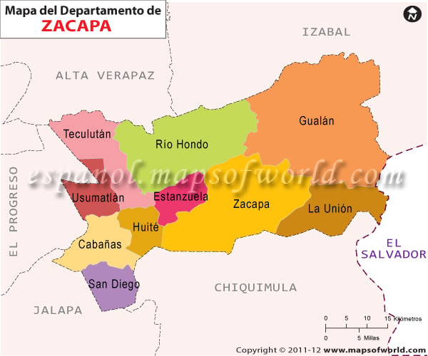 Mapa de Zacapa