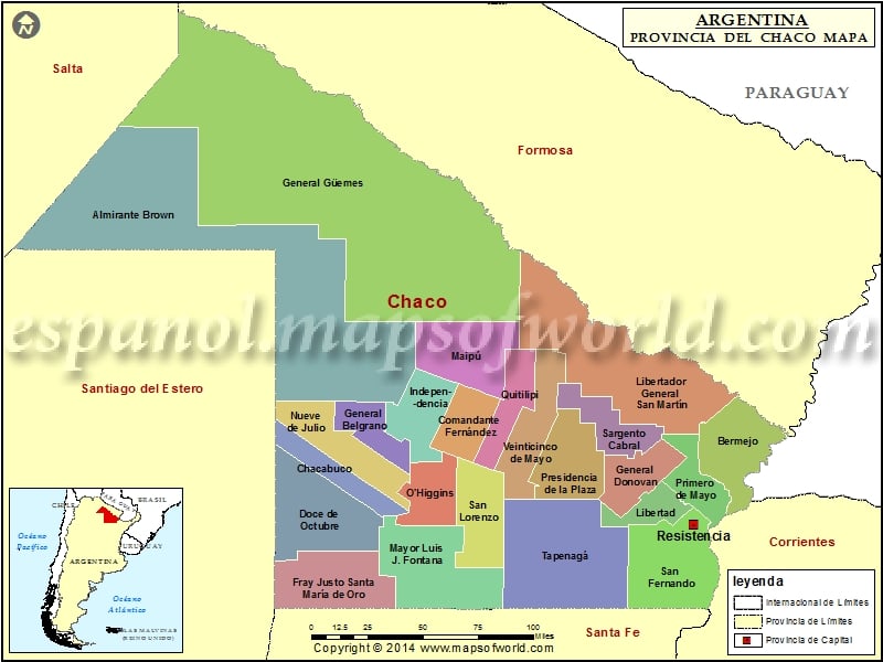 Mapa del Chaco