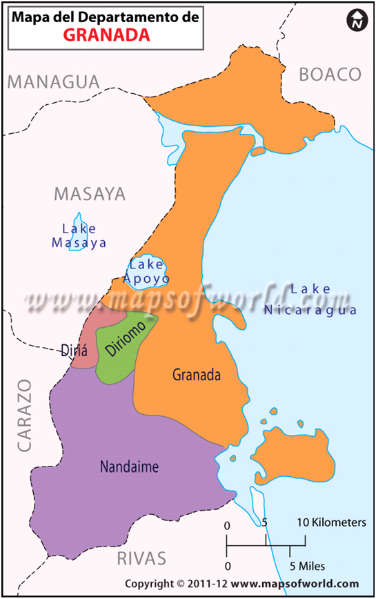 Mapa del Departamento de Granada