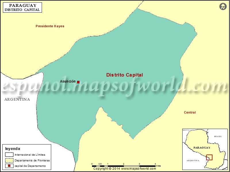 Mapa del Distrito Capital Asuncion