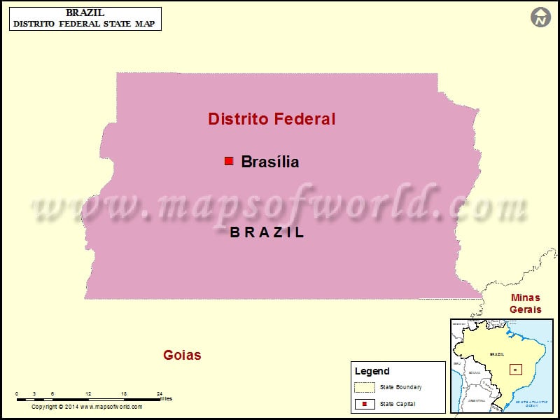 Mapa Distrito Federal Brasil