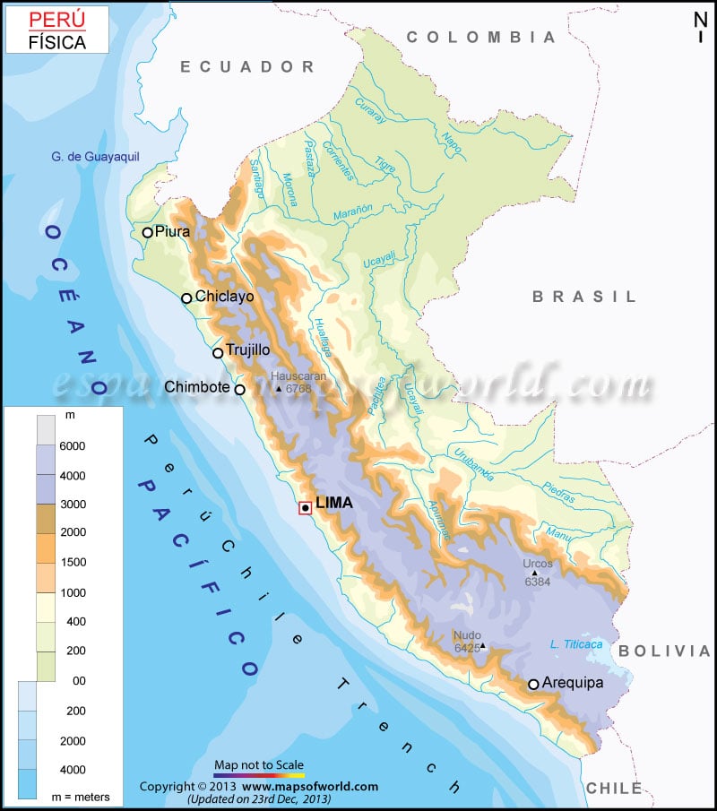 Mapa Fisico del Peru