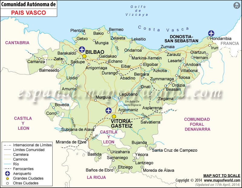 Mapa Pais Vasco