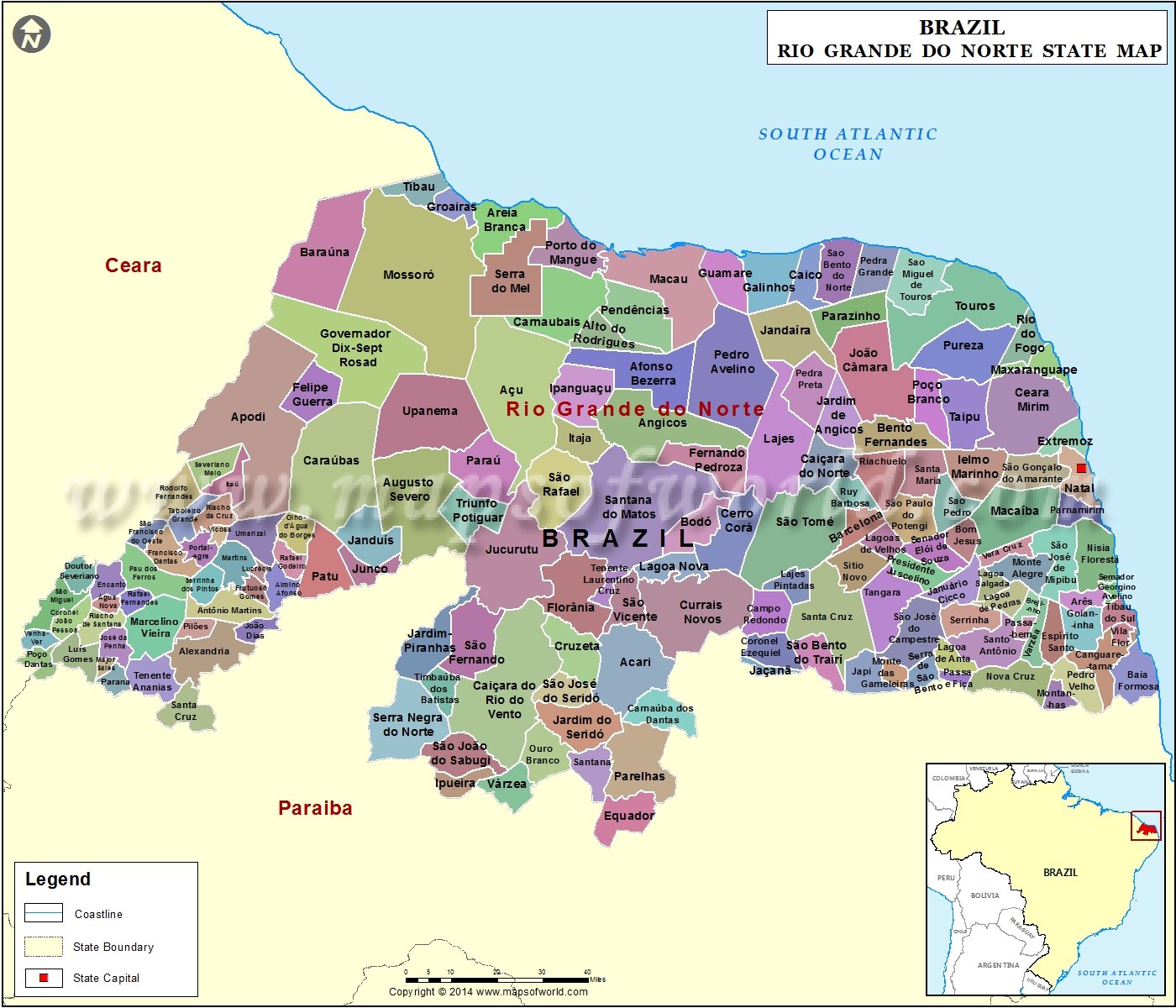 Mapa Rio Grande do Norte