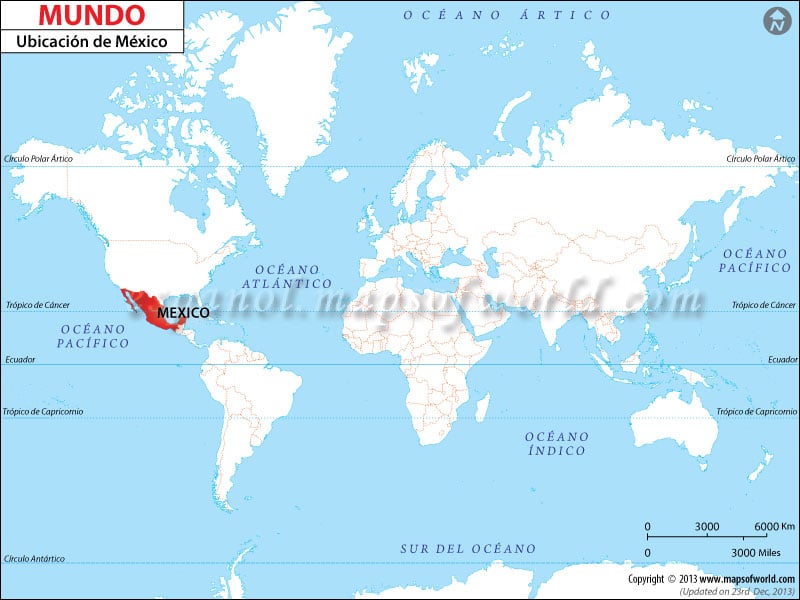 Ubicacion Geografica de Mexico
