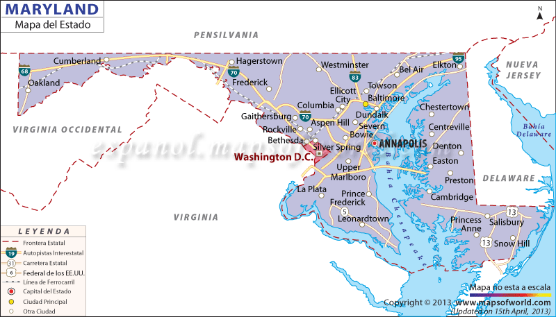 Mapa de Maryland