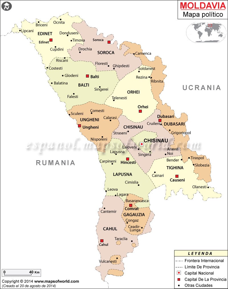 Moldovia Mapa