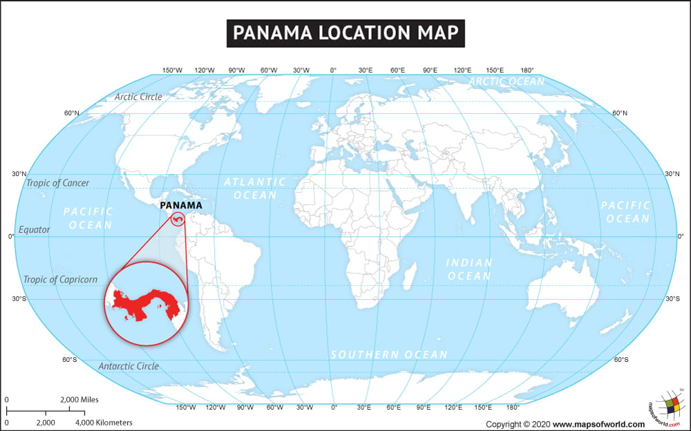 Mapa de Ubicación de Panamá