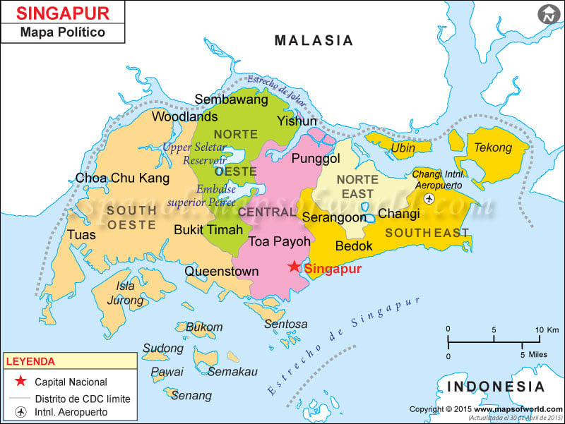 Singapur Mapa