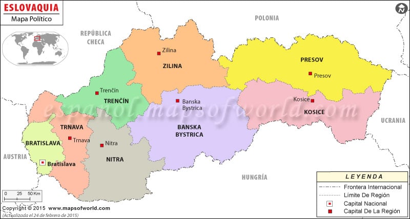 Eslovaquia Mapa