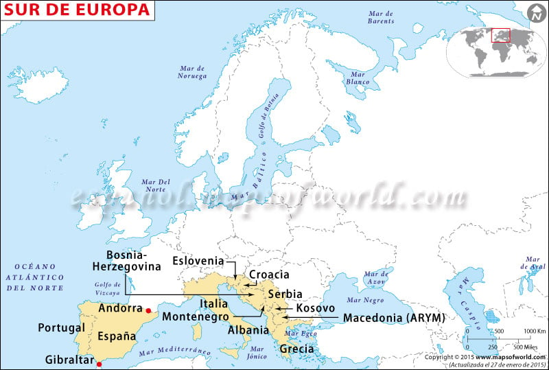 Europa del Sur Mapa