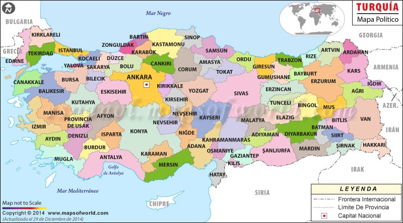 Turquía Mapa