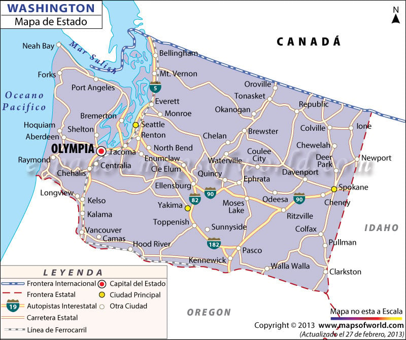 Mapa de Washington