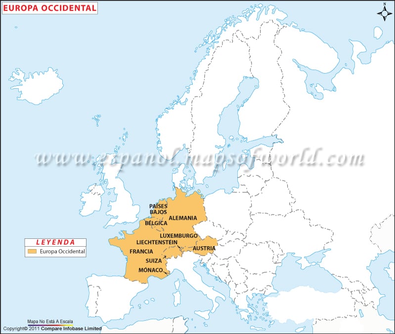 Mapa de Europa Occidental