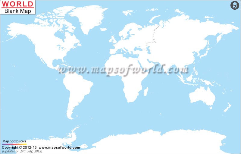 Mapa en Blanco del Mundo
