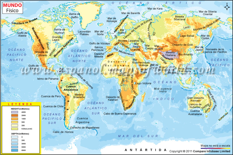 Mapa Fisico del Mundo