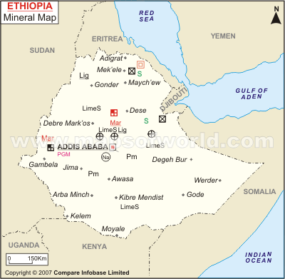 Ethiopia Mineral Map