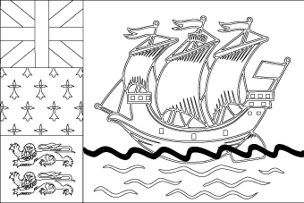 Blank Saint Pierre and Miquelon Flag