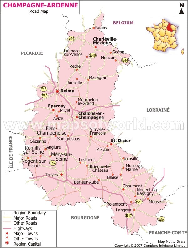 Champagne-Ardenne Road Map