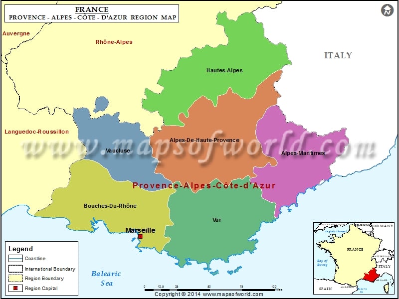 Provence-Alpes-Côte d'Azur Map