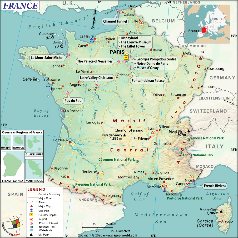 France Map: Explore the Geography and Regions of France