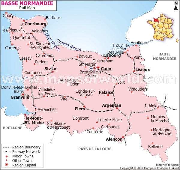 Basse-Normandie Railway Map