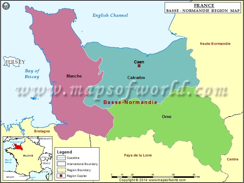 Lower Normandy (Basse-Normandie) Map